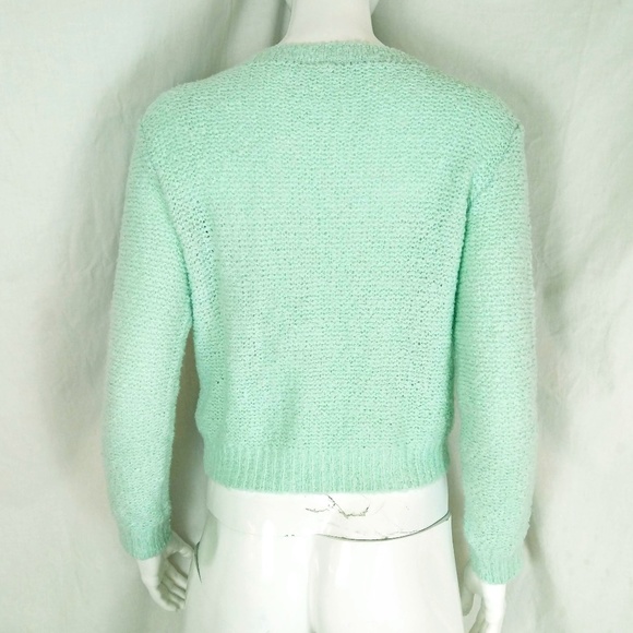 H&M Divided Mint Green Cropped Crew Neck Sweater - Picture 3 of 4